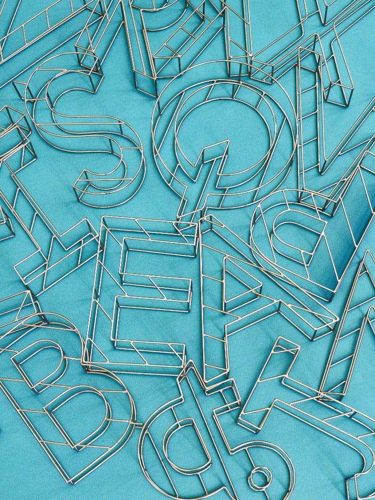 oliver bonas Copper Wire Letters
