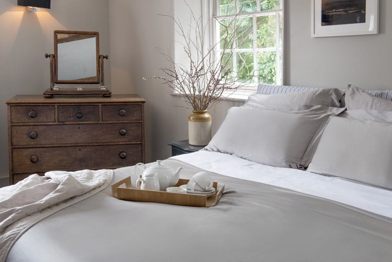 Nour Luxury Pewter Bed Set - Eco-friendly Bedding | Winter Hygge Essentials - In Two Homes