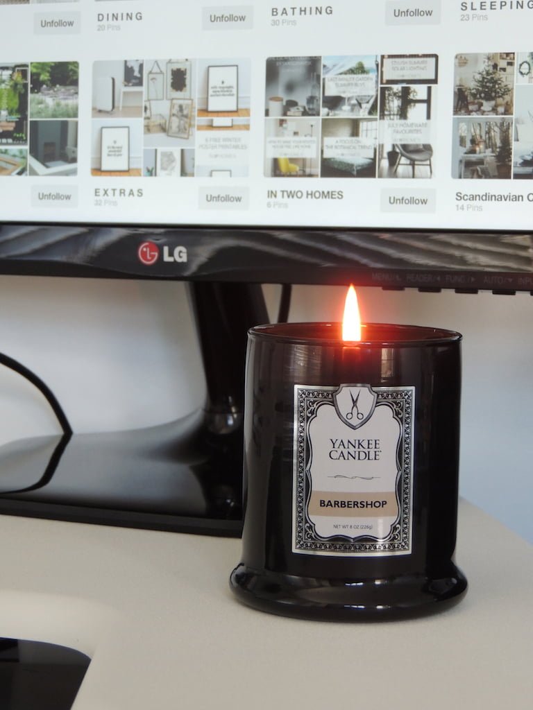 Desk Setup 2018 Barbershop by Yankee Candle