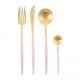 Amara Cutipol Goa Cutlery Set - 24 Piece - Pink Gold