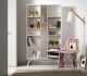 Quatre Wooden Bookcase in White & Ash