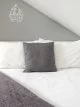 White Duvet Cover with Grey Blanket and Cushion