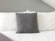 White Duvet Cover with Grey Blanket and Cushion