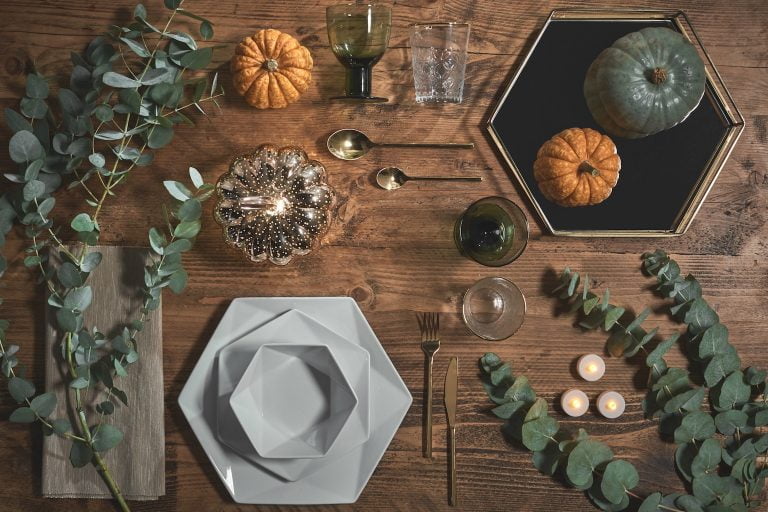 Autumn Table Setting for Halloween