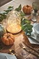 Autumn Table Setting with warm lights