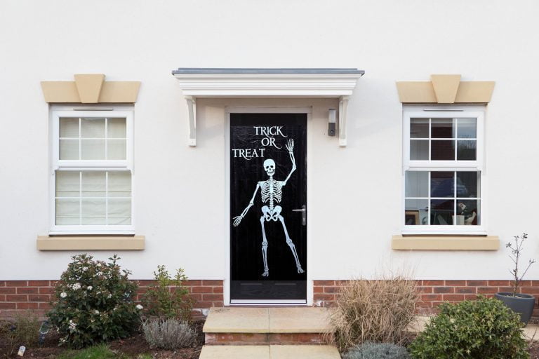 Poundland Halloween 2018 trick or treat door cover