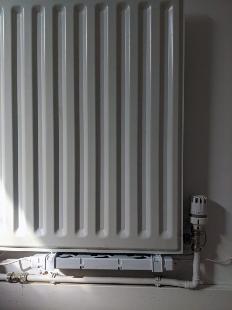 SpeedComfort Radiator Fan Fitted onto a Radiator