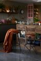 Industrial style wood and black metal stools for the kitchen. Torino Bar Stool and Emilia Bar Stool from Dunelm.