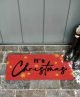 Red Christmas doormat
