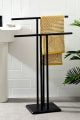 Black Metal Floorstanding Towel Rail by Next