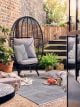 Black Rattan Egg Chair by George Home