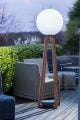 Wooden outdoor floor lamp