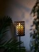 Meknes garden stake light with fake flickering candle