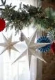 White hanging Christmas star