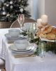 Minimalist white Christmas dining table