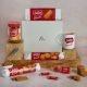 Large gift hamper with Lotus Biscoff spread, biscuits and a mug.