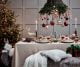 Winter dining table with decorations