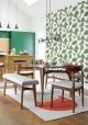 Mid-Century Inspired wooden dining table with benches and chairs from Dunelm.