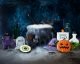 Halloween decorated biscuits in a tin.